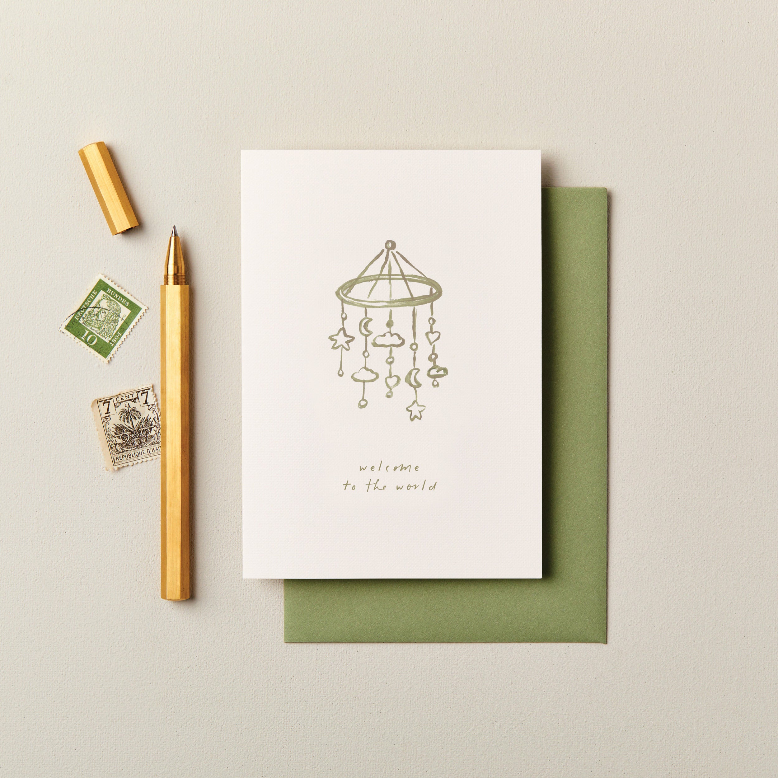 Welcome to the World Illustrated New Baby Card