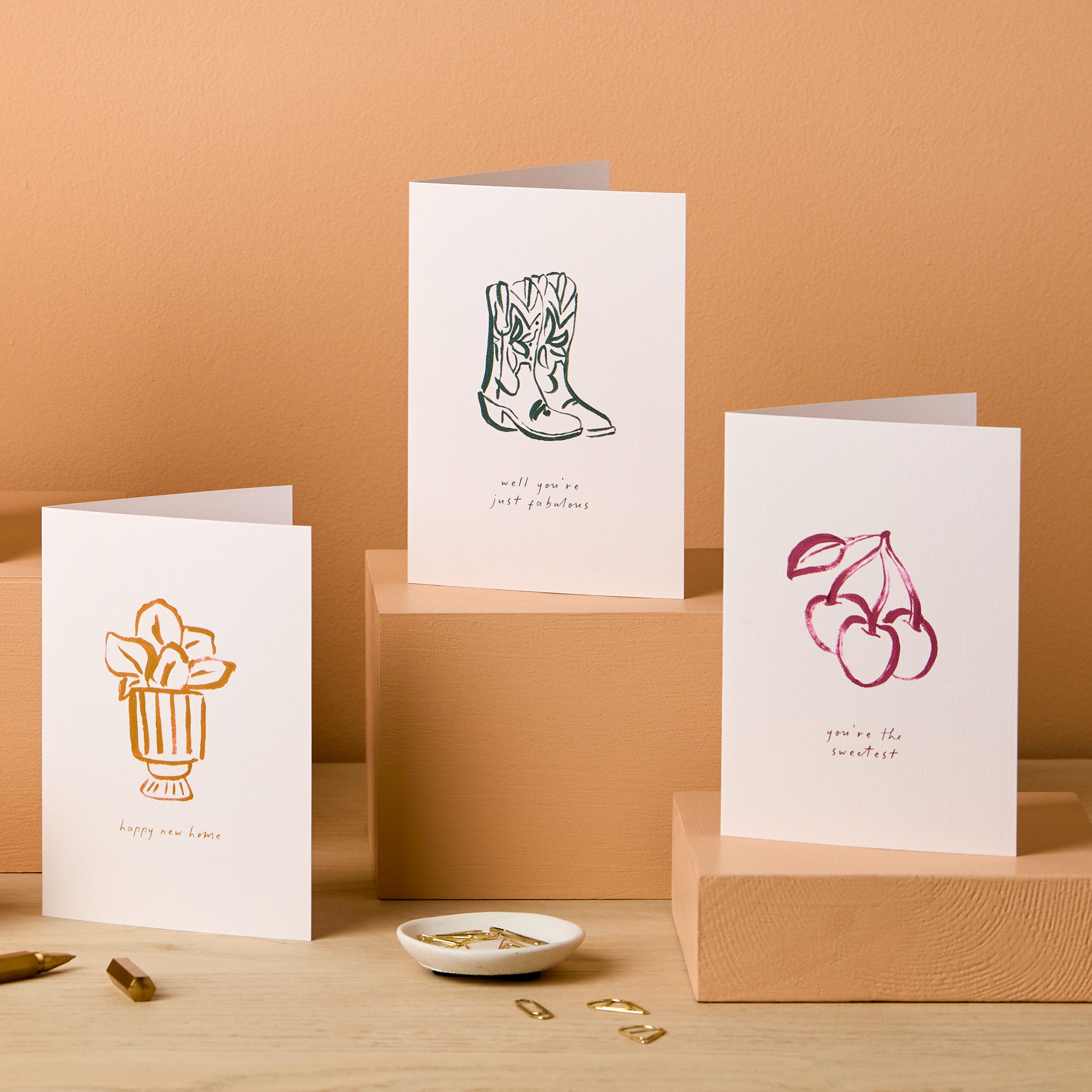 Perfect Pair Love Birds Illustrated Engagement Card