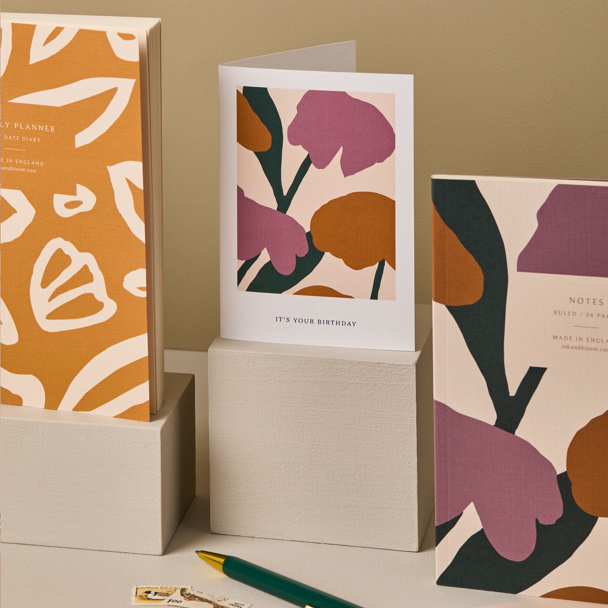 Ruled Notebook in Floral Pattern
