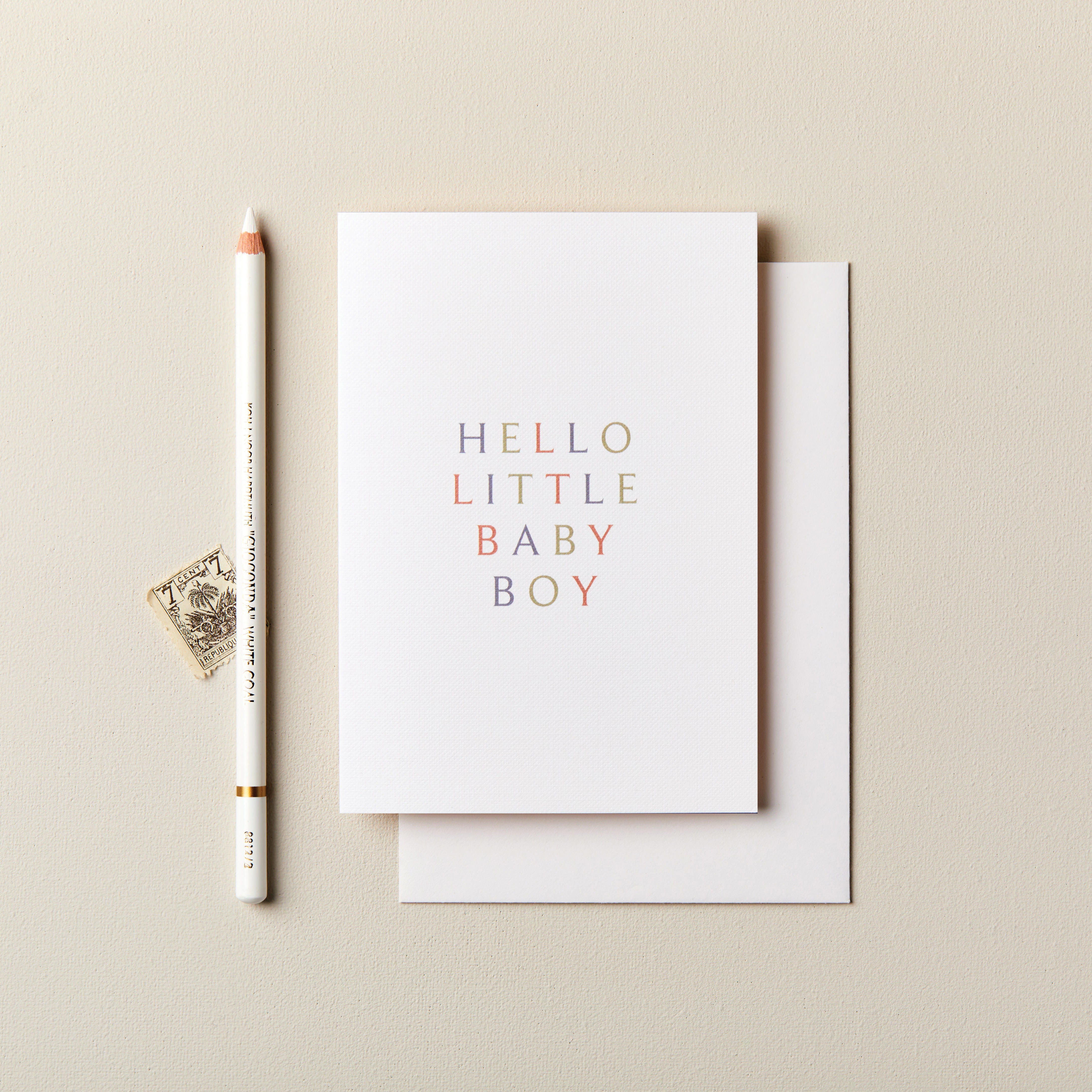 Hello Baby Boy Card 120 x 170mm