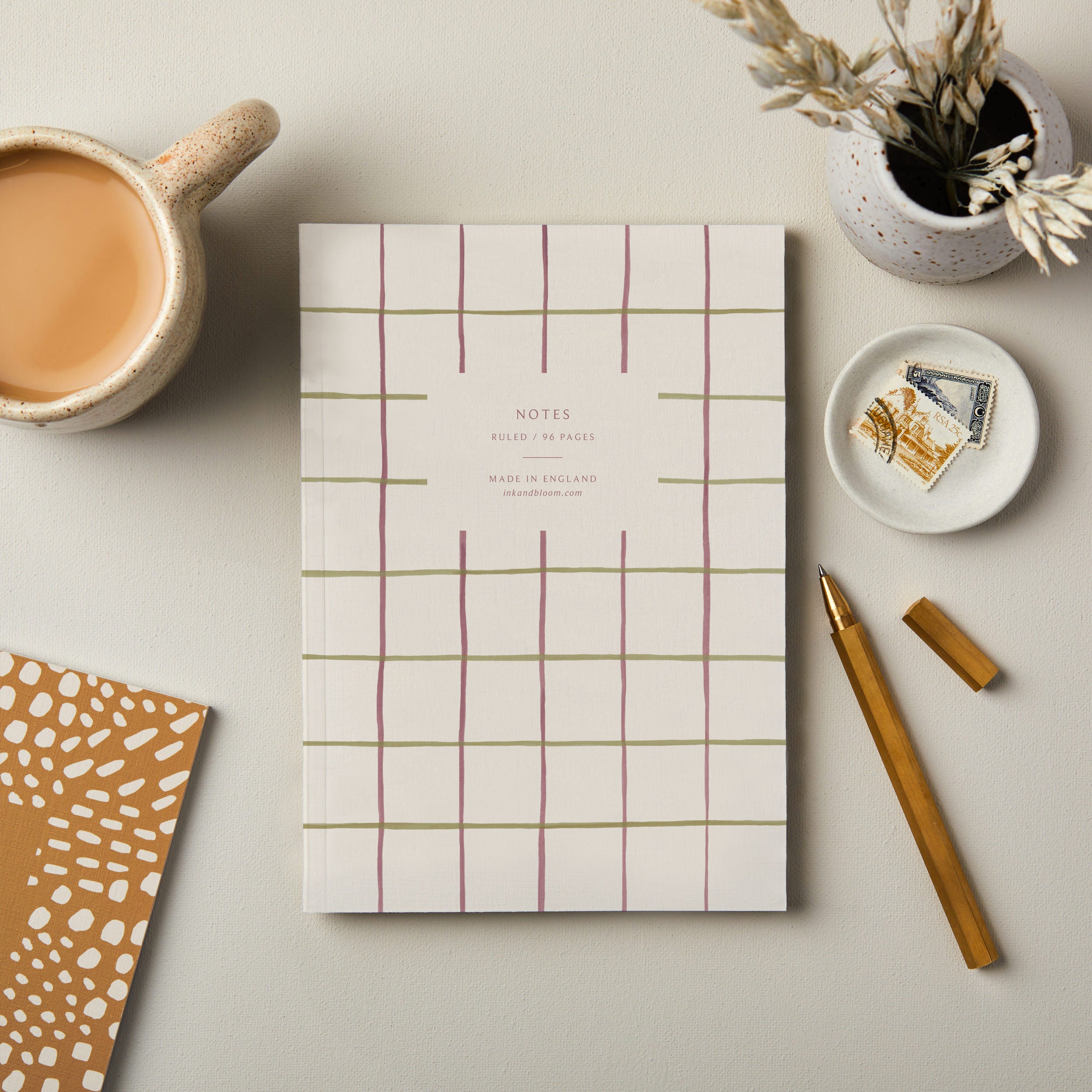 Ruled Notebook in Check Pattern