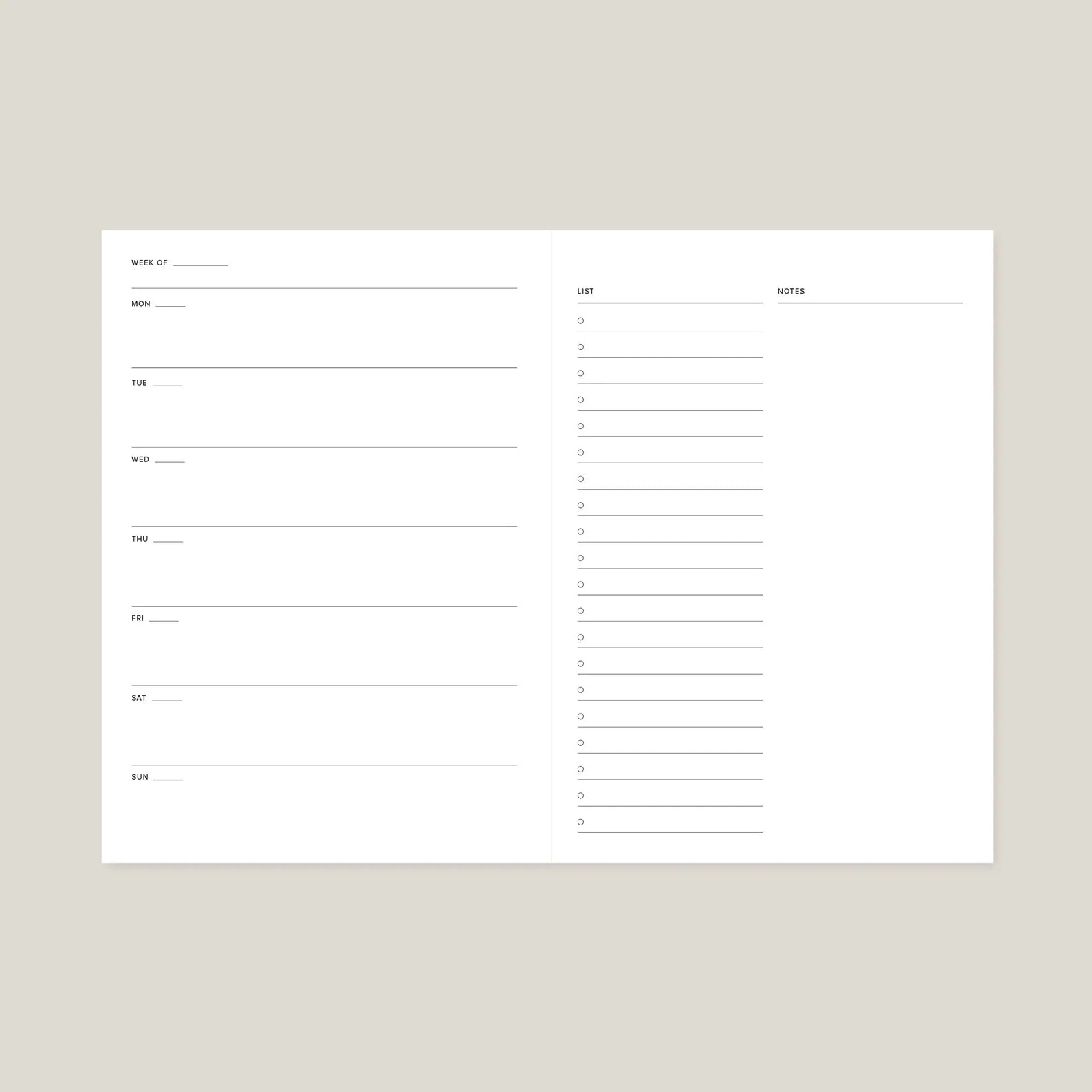 Monochrome Dalmatian | A5 Undated Weekly Planner