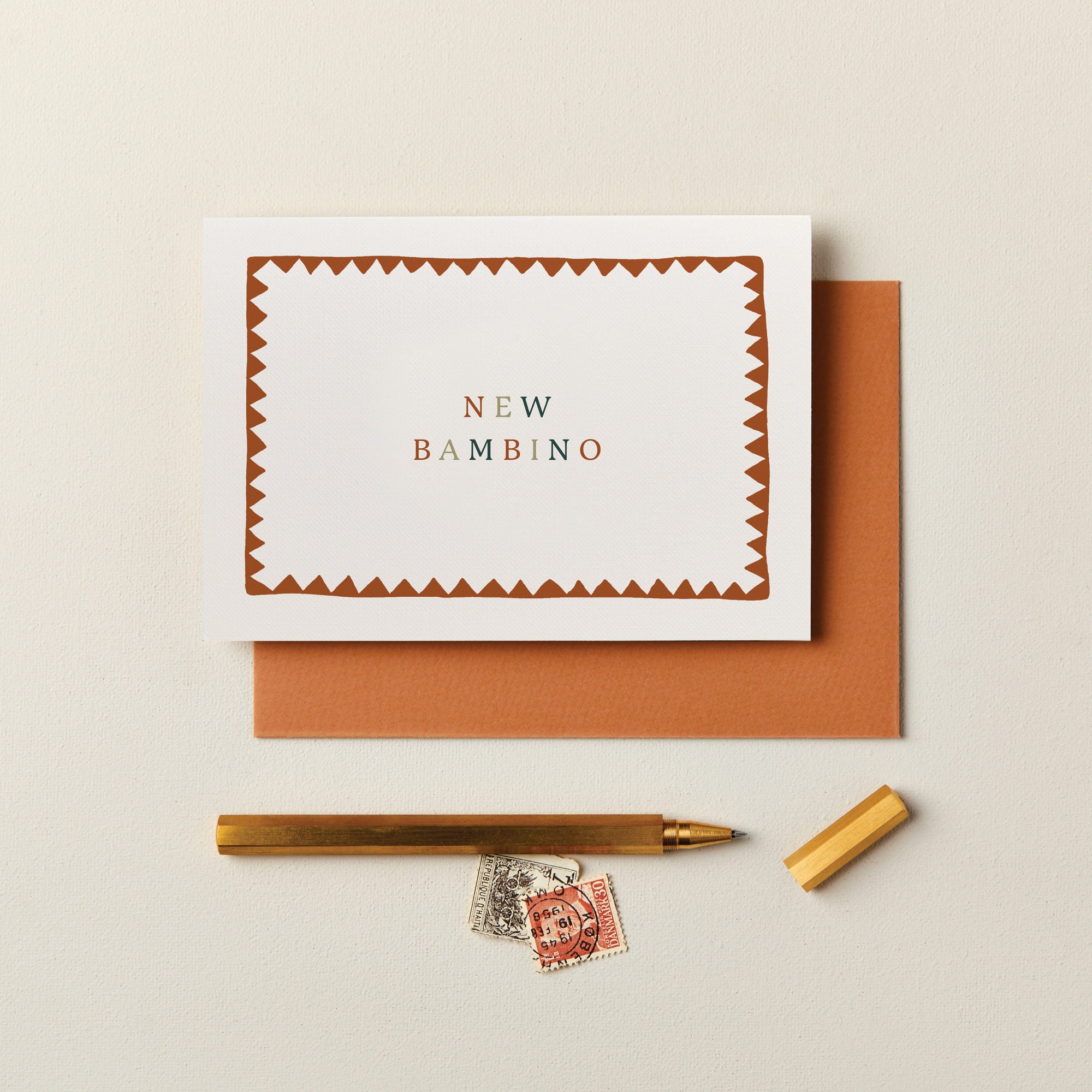 New Bambino Frame New Baby Boy Card