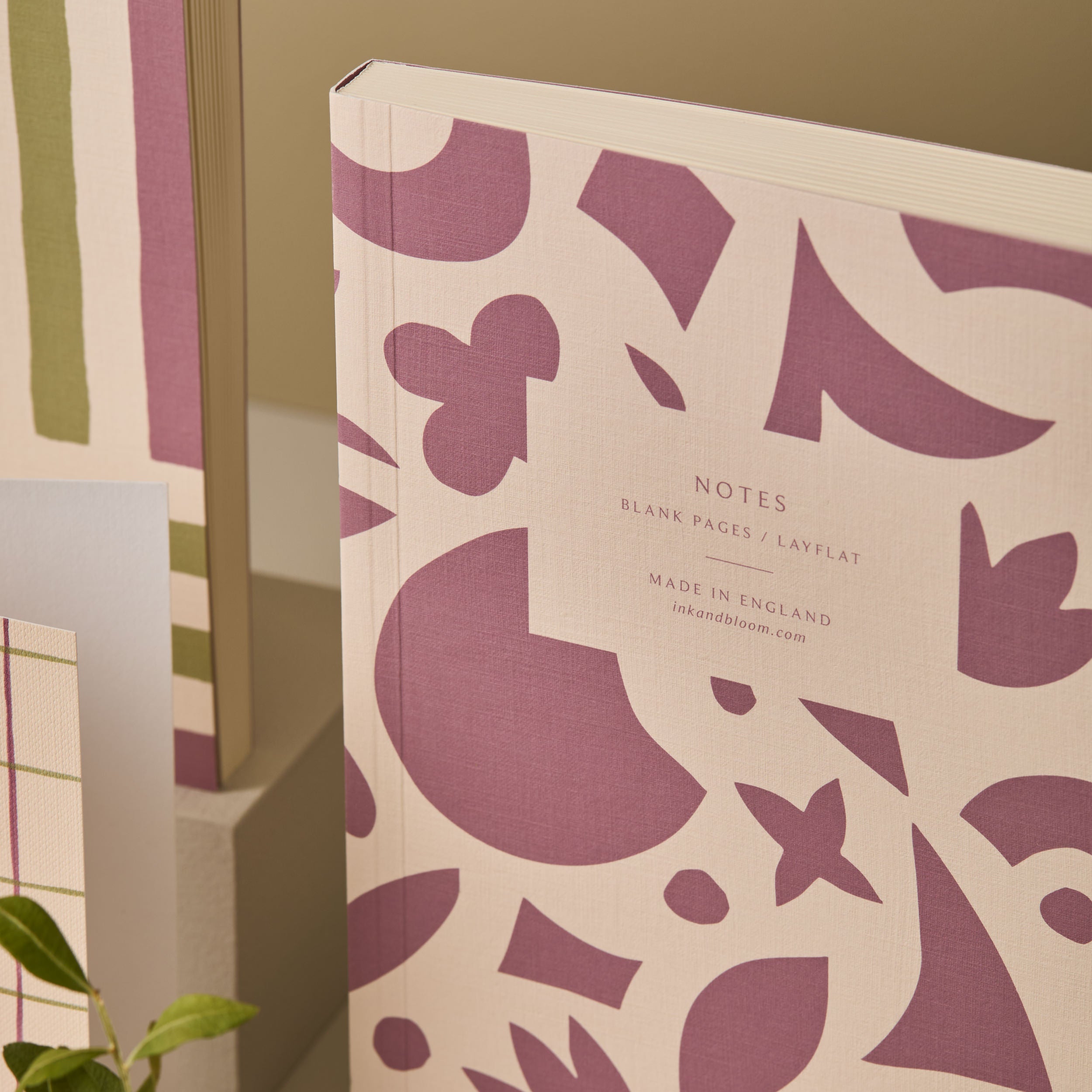 Layflat Notebook in Purple Papercuts