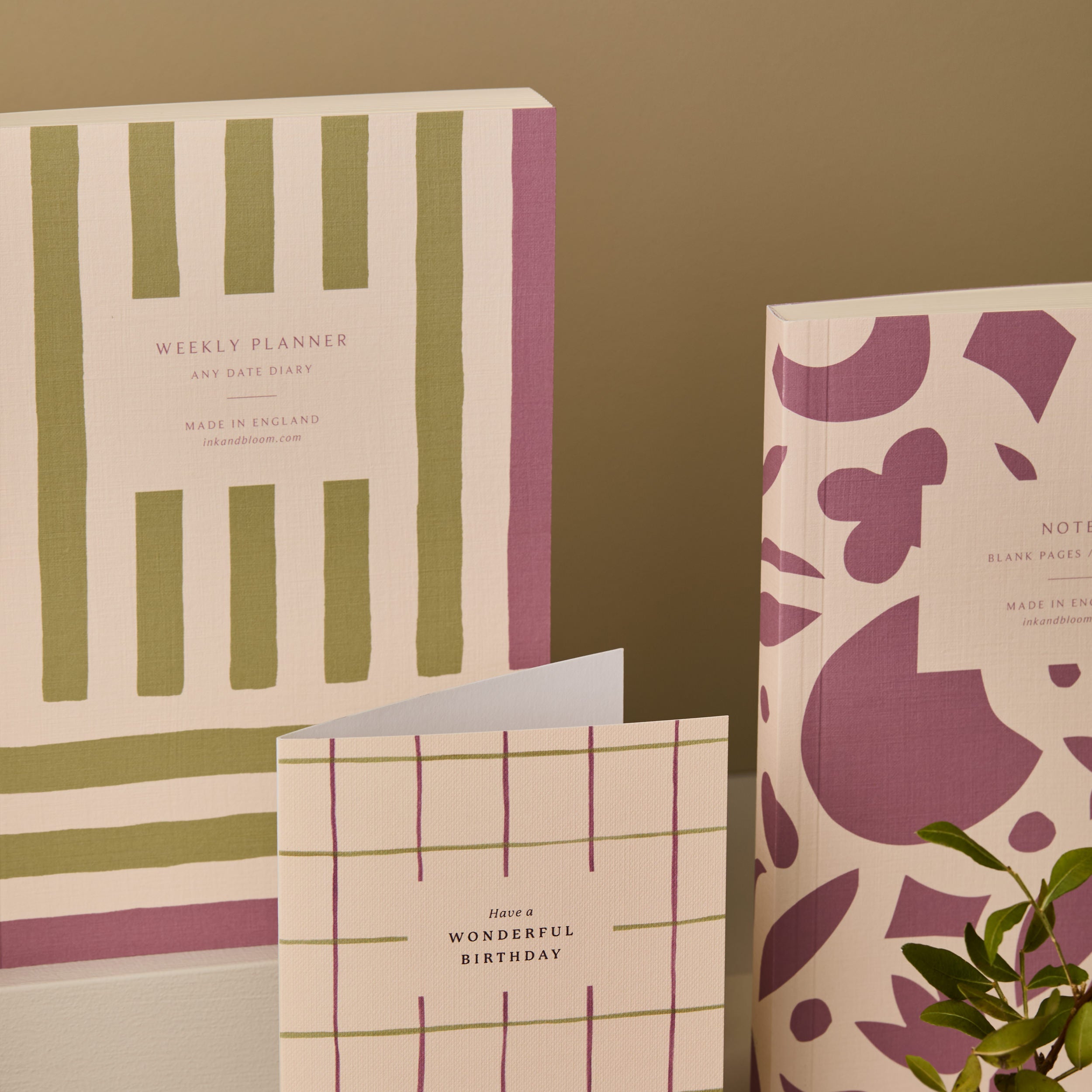 Purple & Green Stripes | A5 Undated Weekly Planner