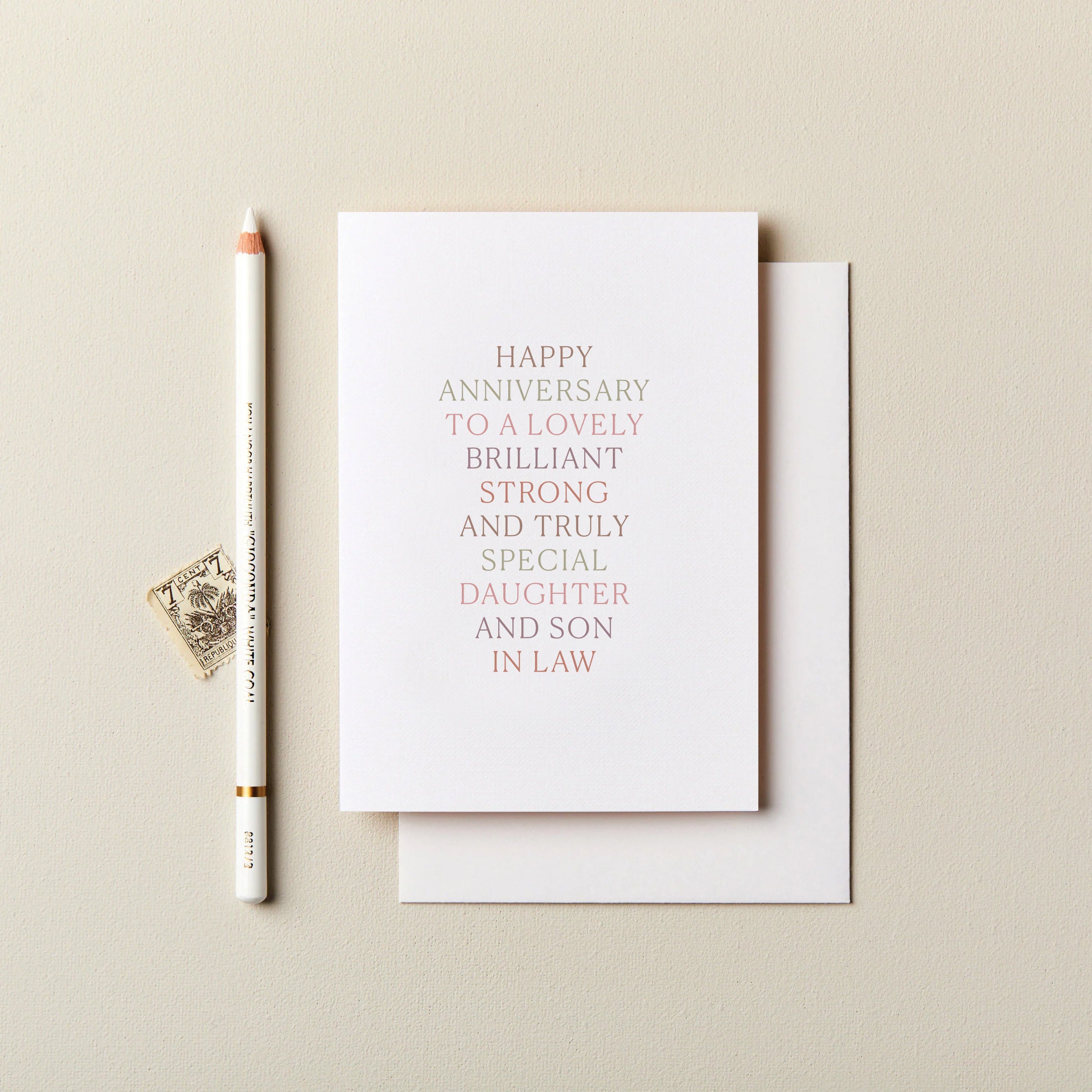 Happy Anniversary Daughter & Son-in-law Card 120 x 170mm