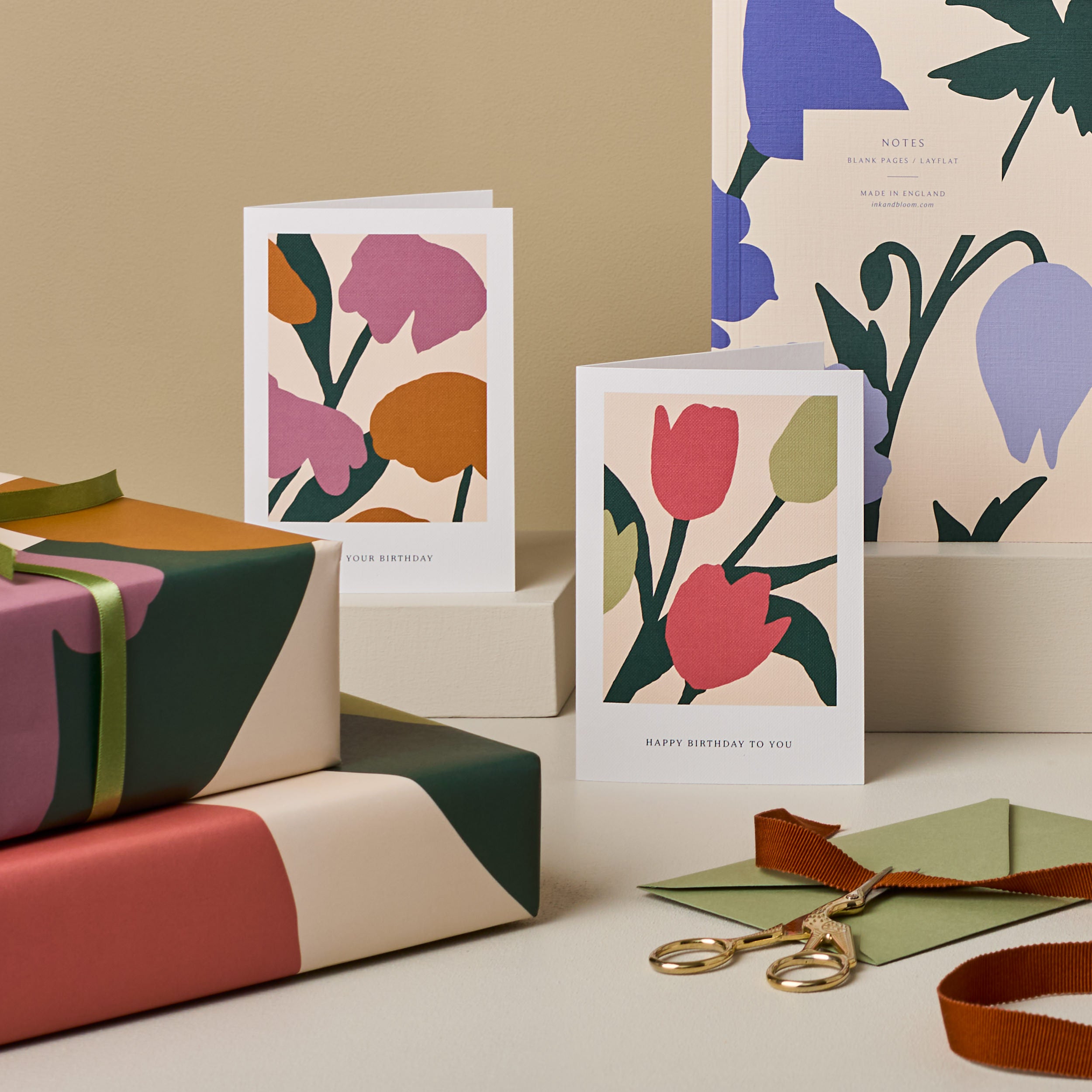 Happy Birthday To You Tulips Floral Blooms Card