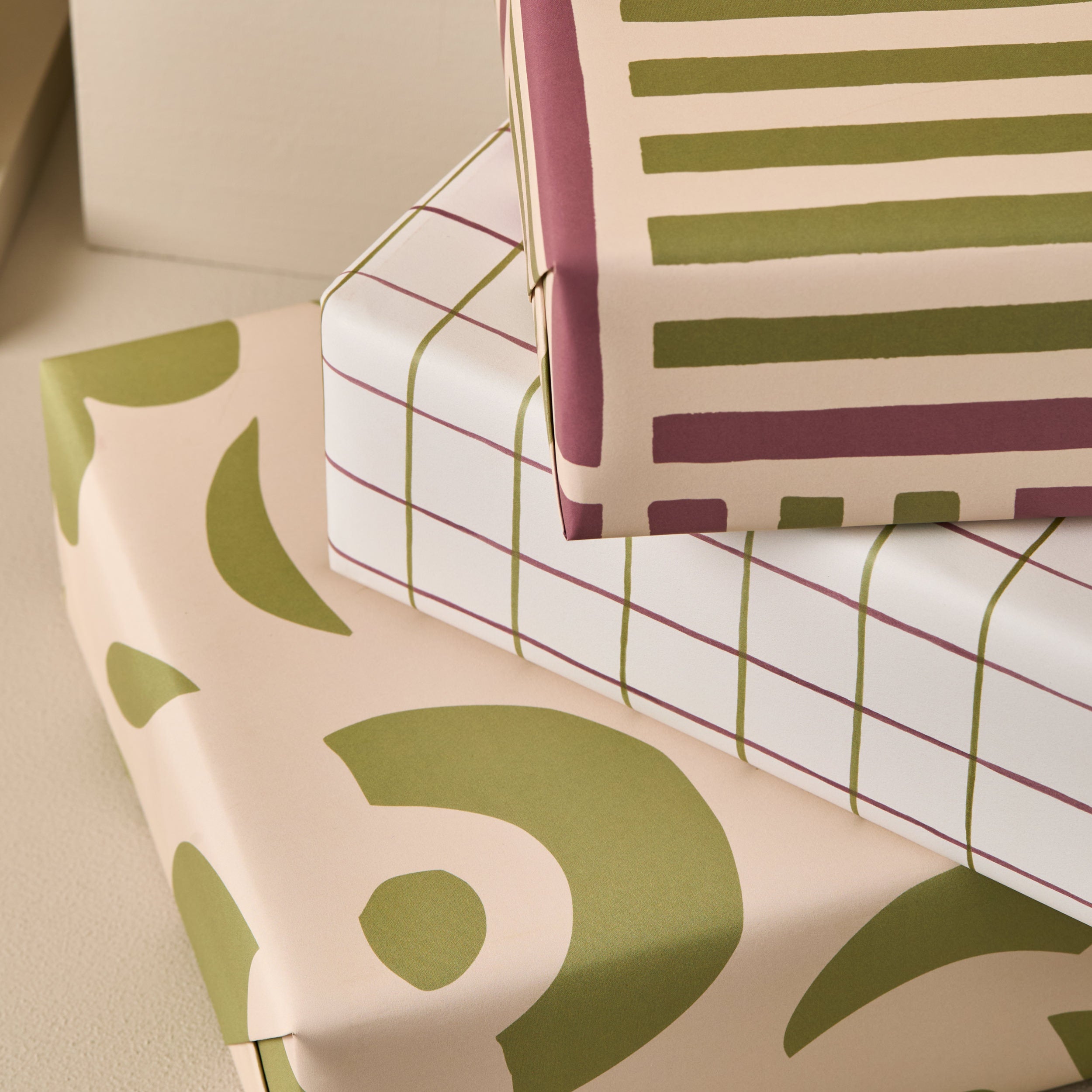 Purple & Green Checked Single Sided Wrap