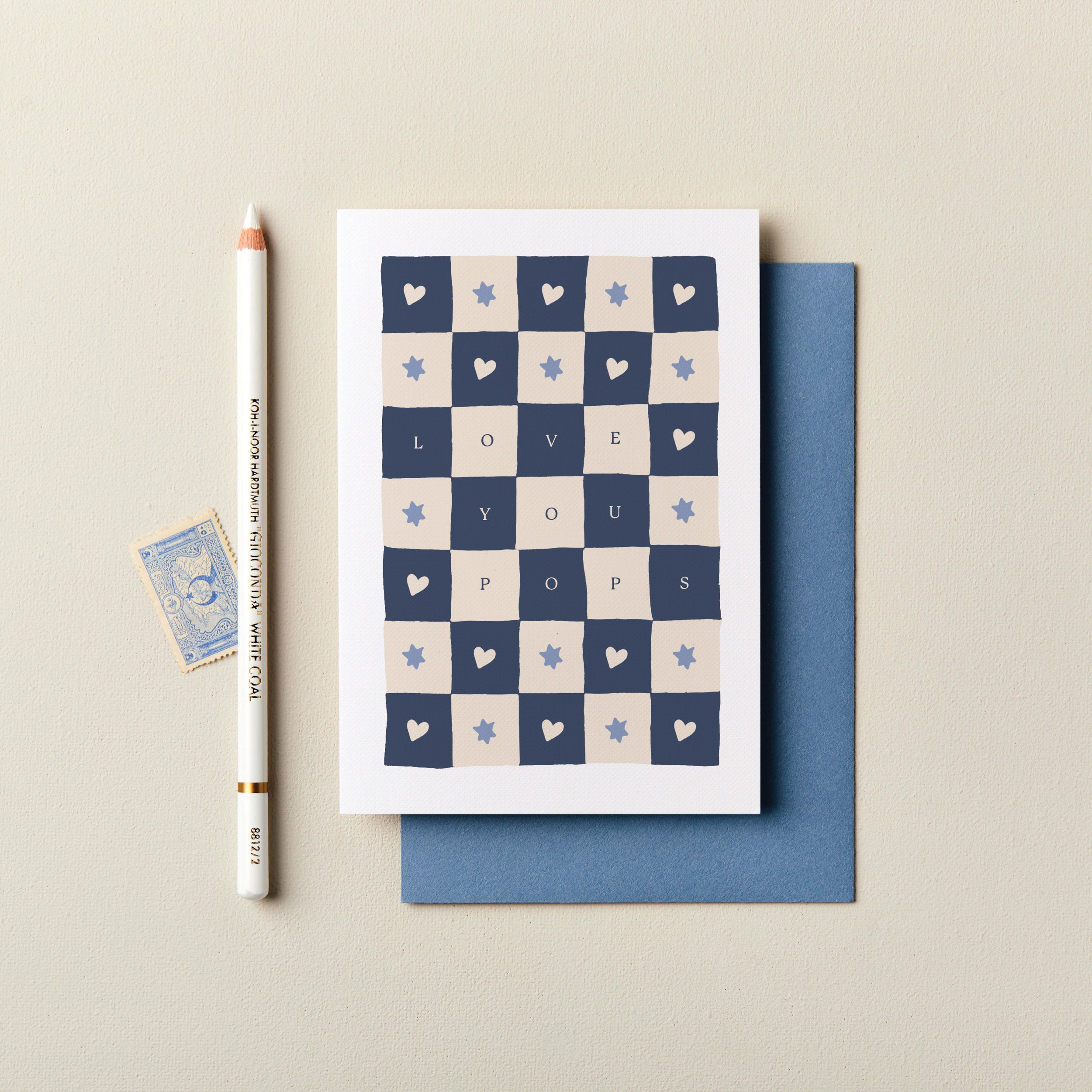 Checkerboard Dad Birthday Card SECONDS SALE