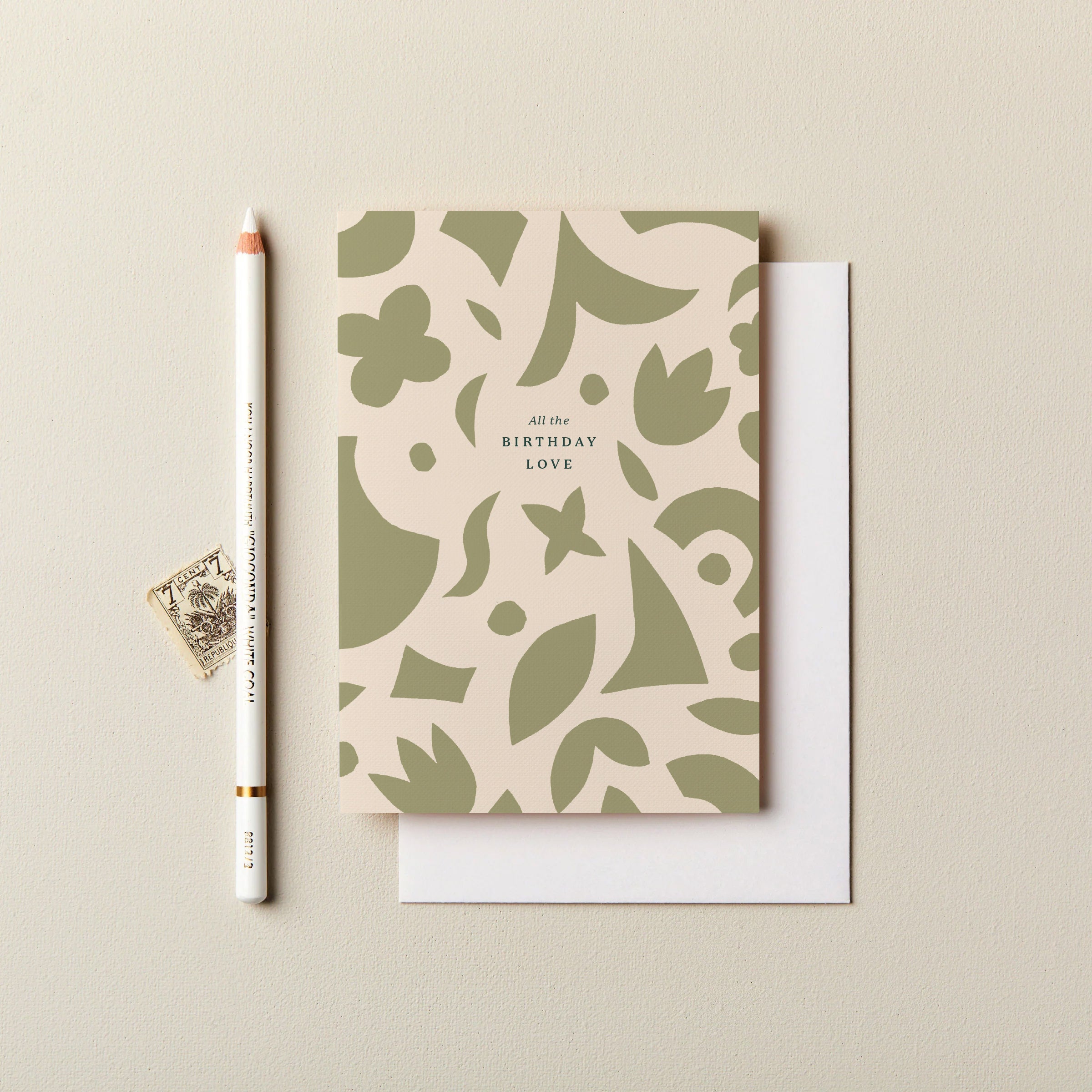 Birthday Love Papercuts Card Green