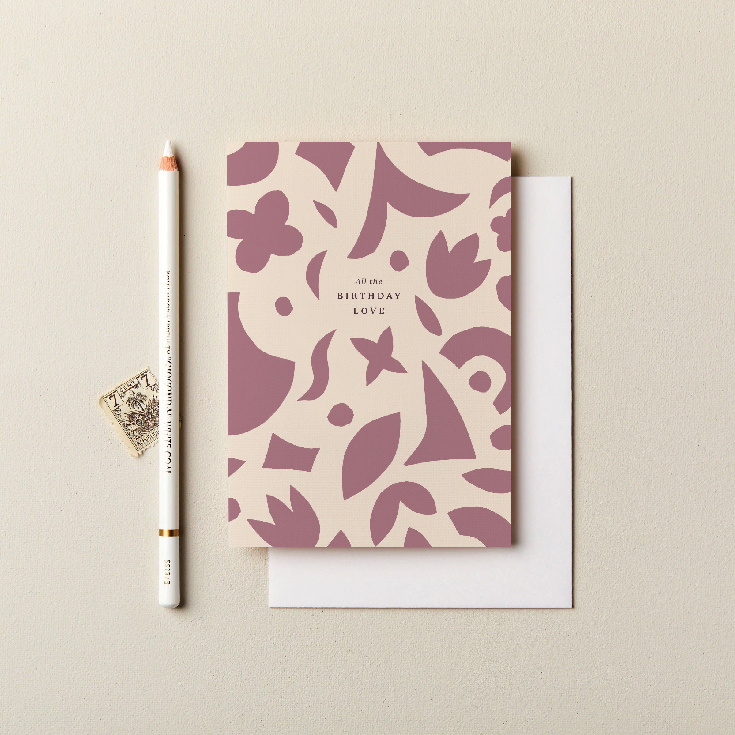 Birthday Love Papercuts Card Purple