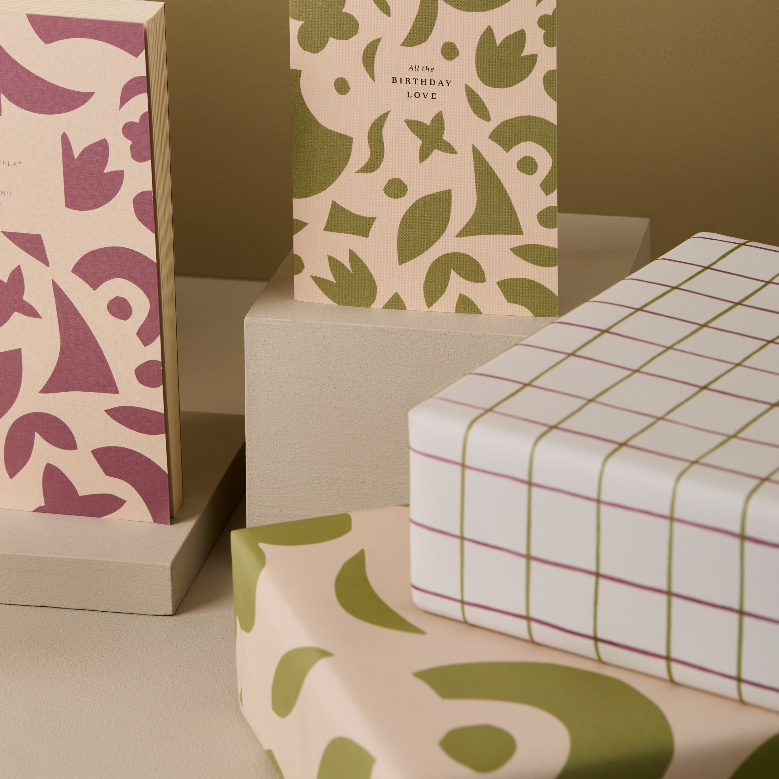 Purple & Green Checked Single Sided Wrap