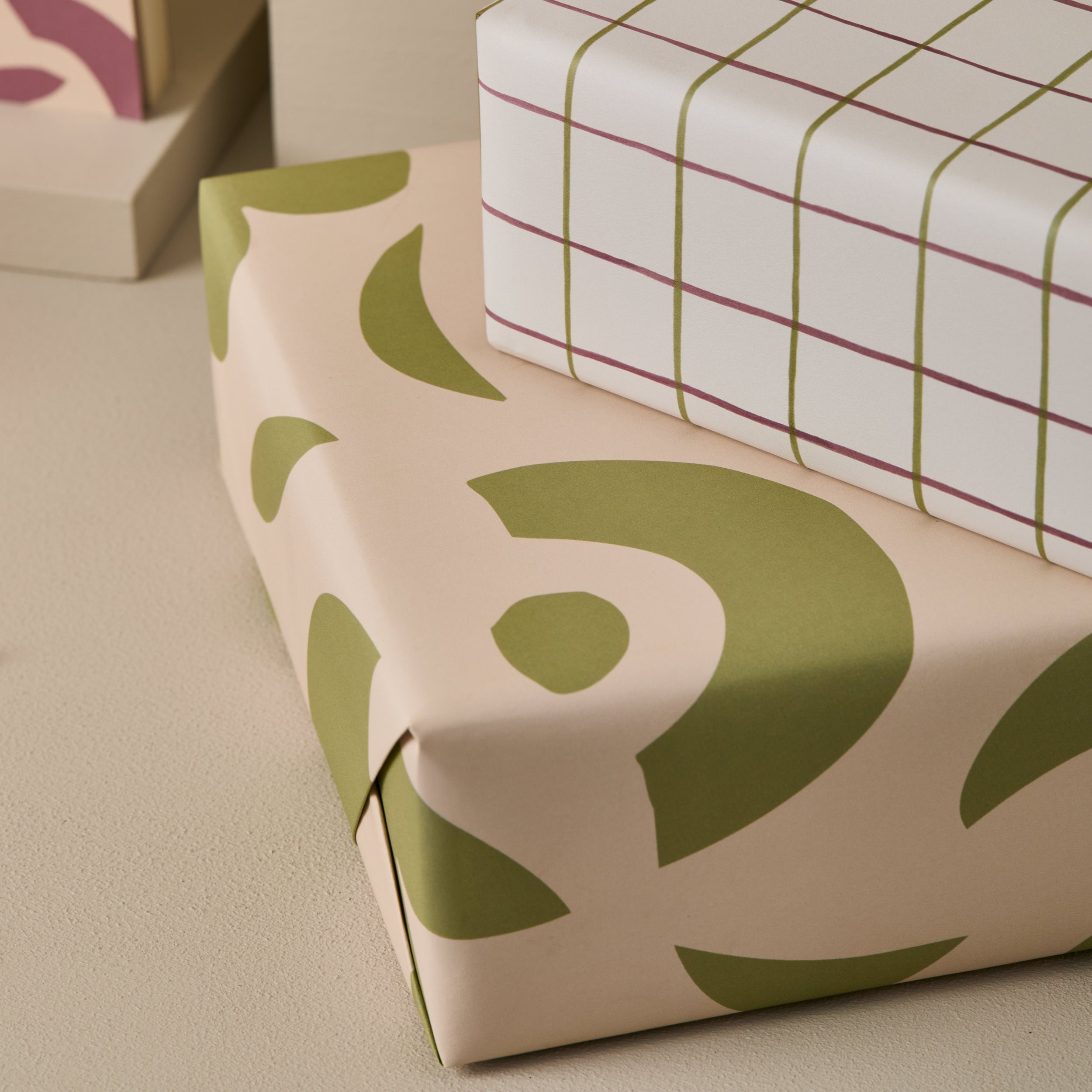 Purple & Green Checked Single Sided Wrap