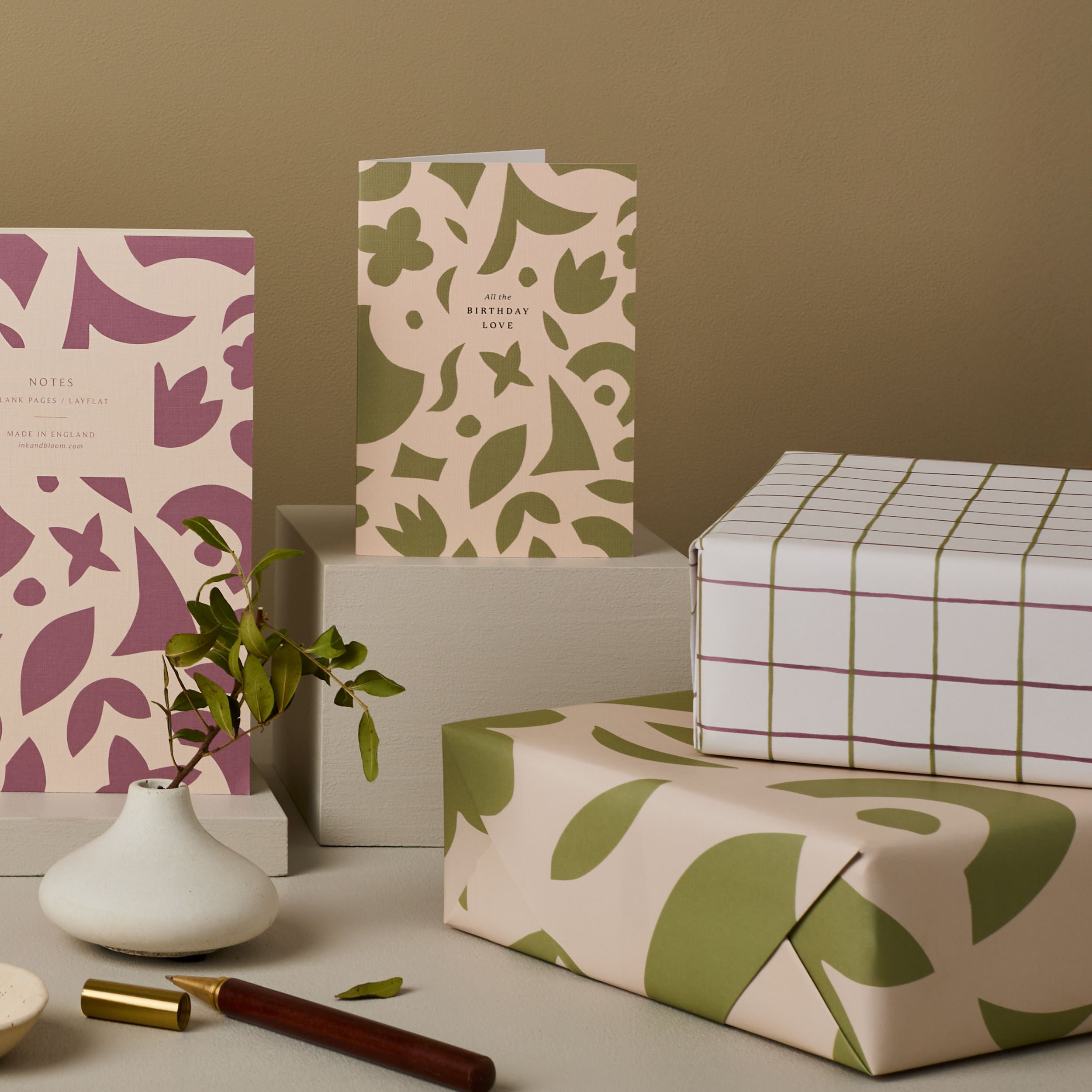 Purple & Green Checked Single Sided Wrap