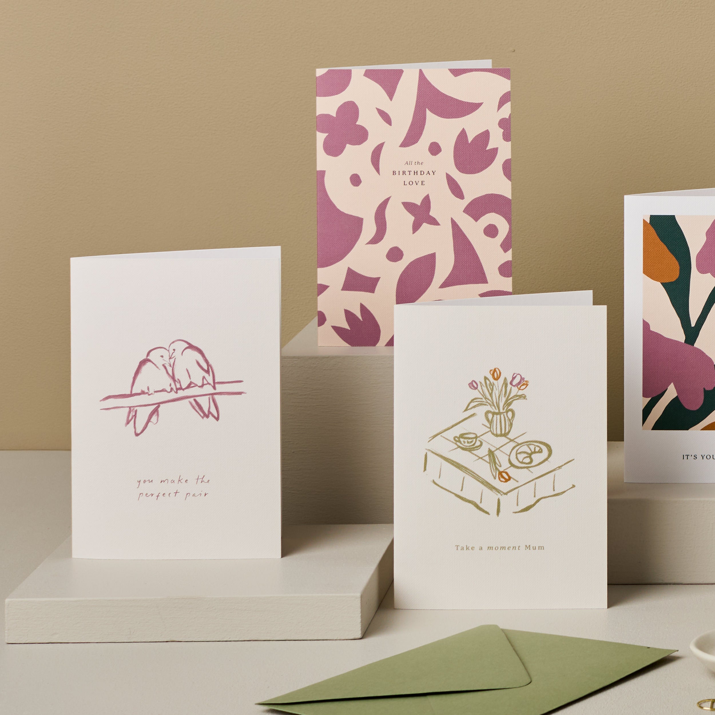 Birthday Love Papercuts Card Purple SECONDS SALE