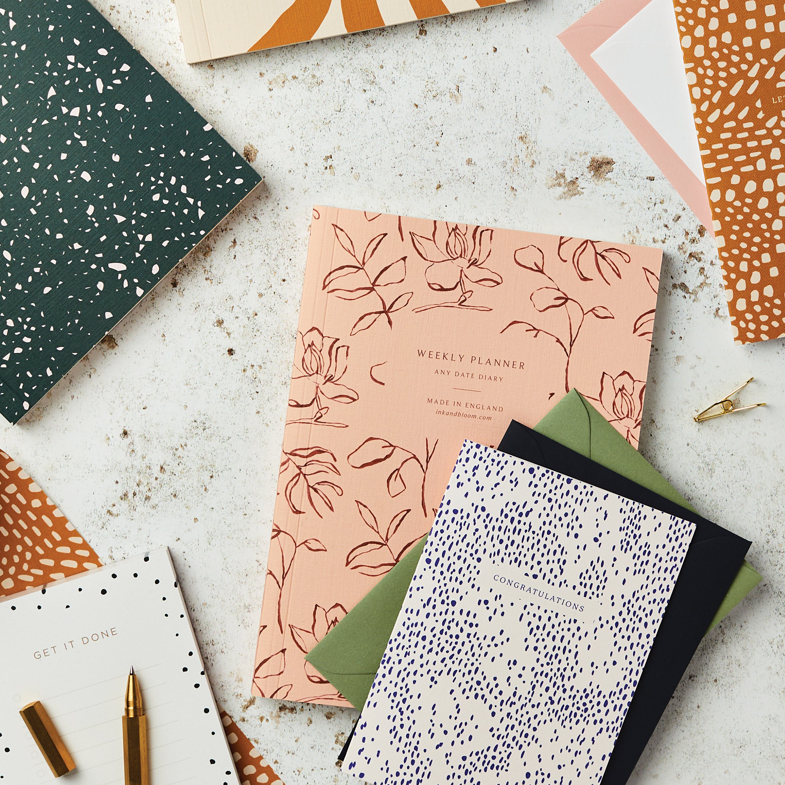 Floral Peach & Rust | A5 Undated Weekly Planner