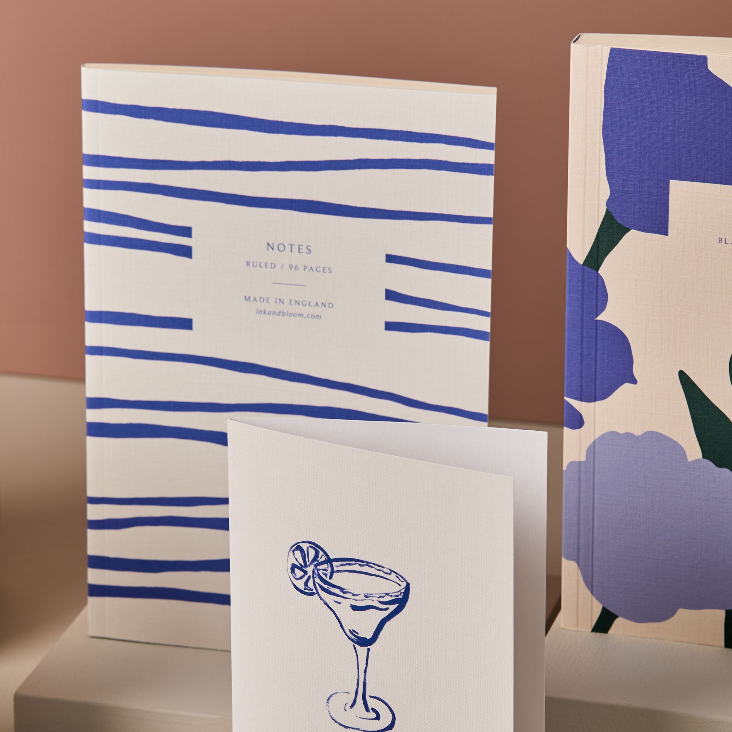 Ruled Notebook in Blue Stripe, A5