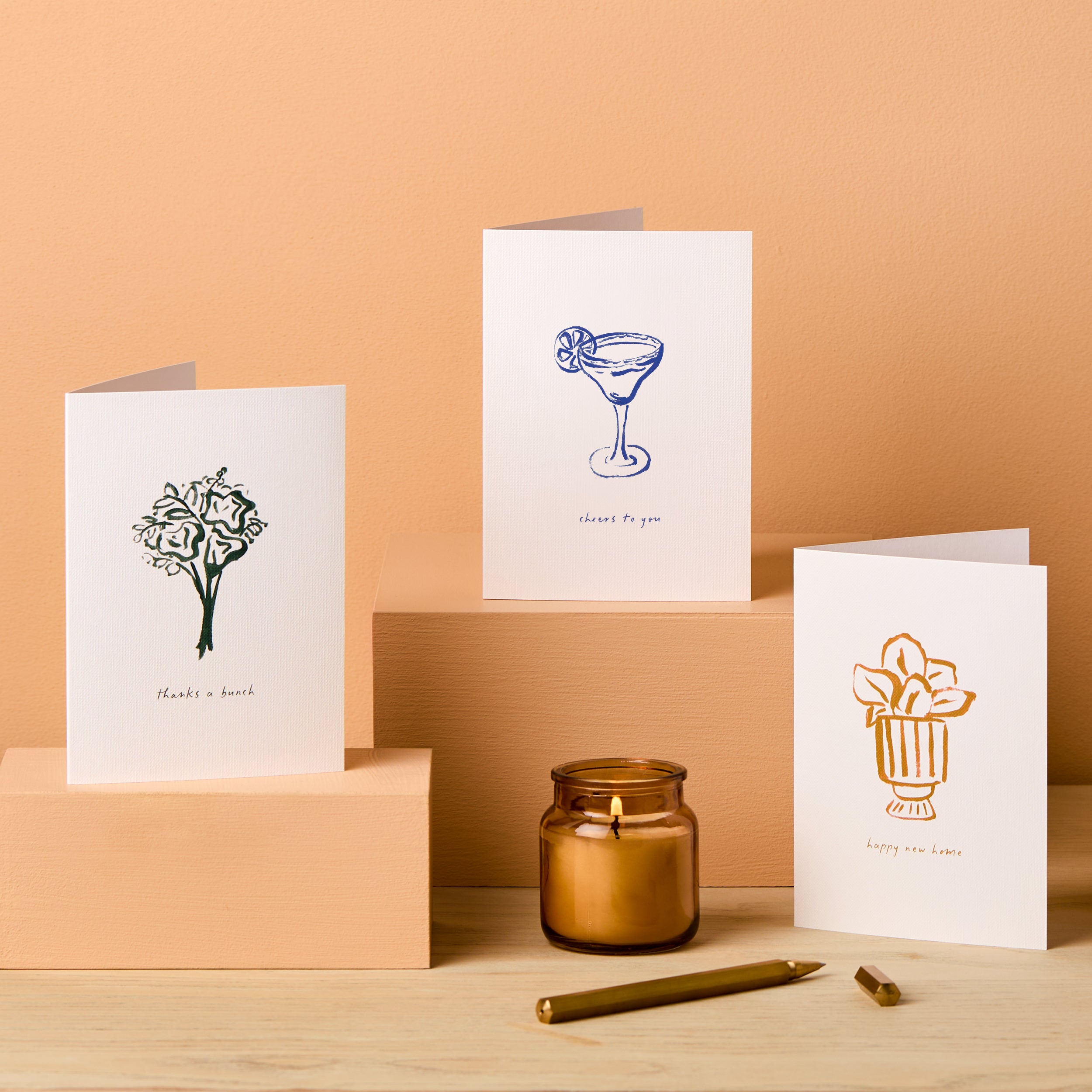 Cheers to You Cocktail Illustrated Birthday Card