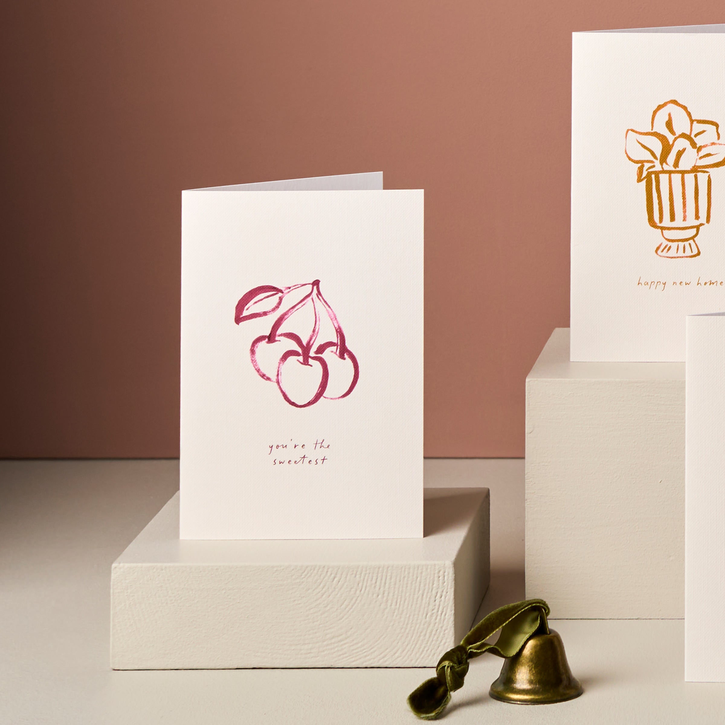 You're the Sweetest Illustrated Cherry Thank You Card